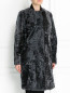 Пальто из кожи ягненка с отделкой из меха Fabio Gavazzi  –  Модель Верх-Низ