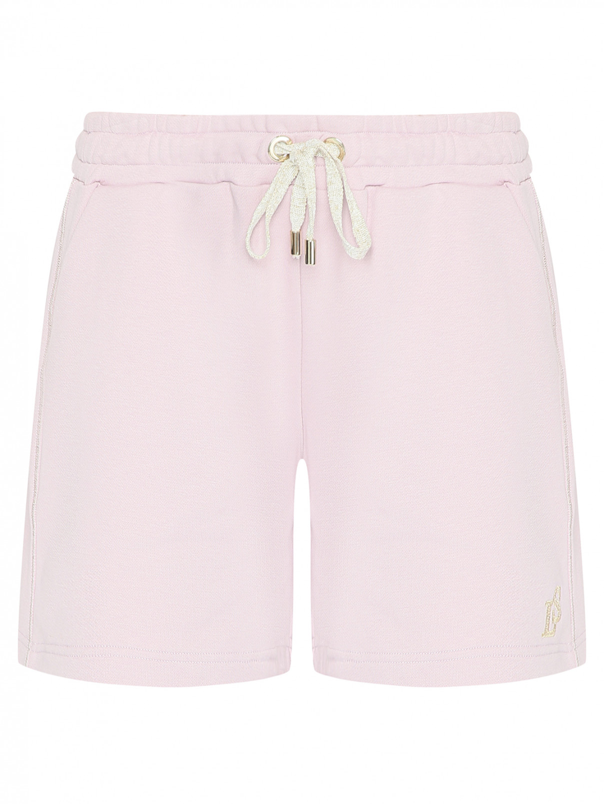 Хлопковые шорты с карманами Luisa Spagnoli  –  Общий вид  – Цвет:  Розовый
