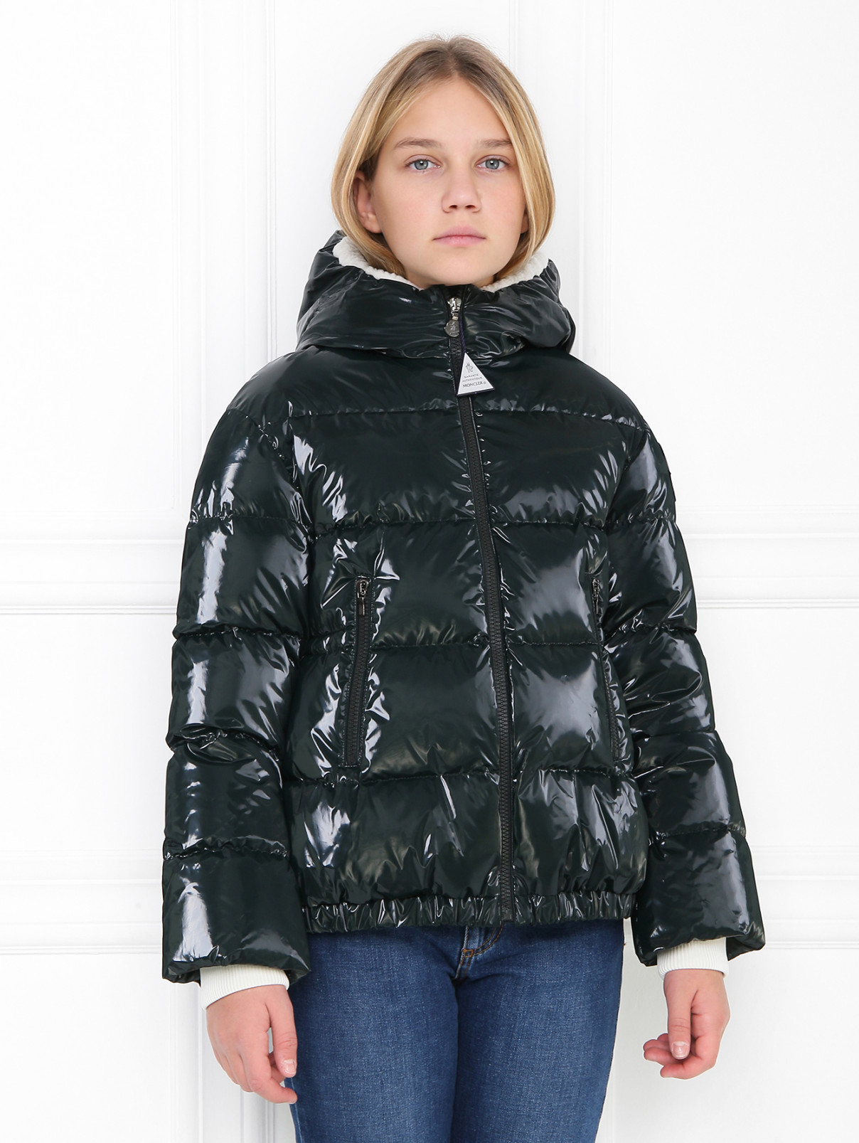 Стеганая куртка на молнии Moncler  –  МодельВерхНиз  – Цвет:  Зеленый