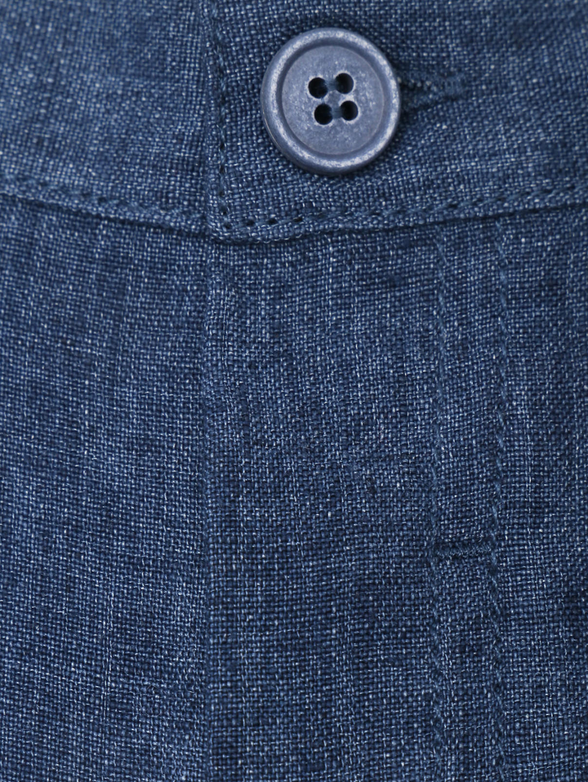 Однотонные брюки изо льна Il Gufo  –  Деталь  – Цвет:  Синий