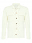 Трикотажный пиджак-рубашка из шерсти LARDINI  –  Общий вид