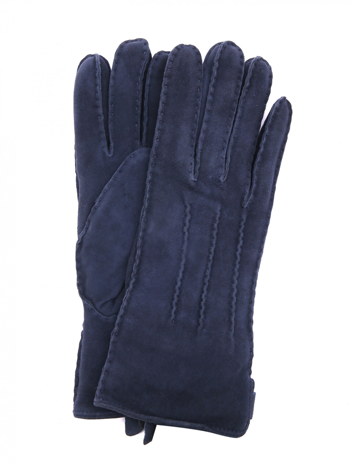 Перчатки из замши Joop  –  Общий вид  – Цвет:  Синий