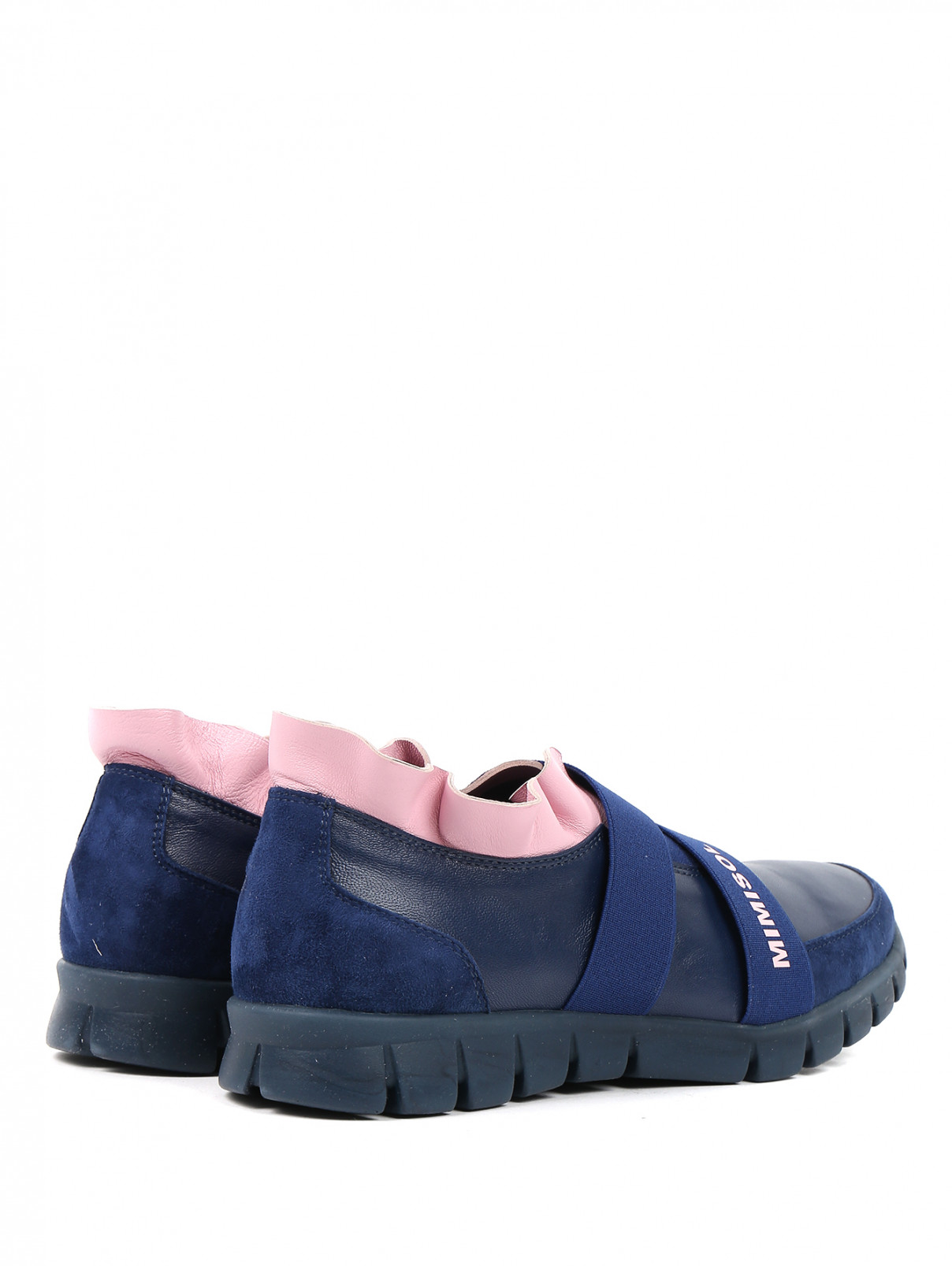 Кроссовки из замши MiMiSol  –  Обтравка2  – Цвет:  Синий
