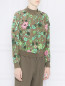 Блуза свободного кроя с цветочным узором BOUTIQUE MOSCHINO  –  МодельВерхНиз