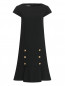 Платье из шерсти с декоративными пуговицами Alberta Ferretti  –  Общий вид