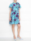 Платье из шелка с цветочным узором Max&Co  –  МодельОбщийВид