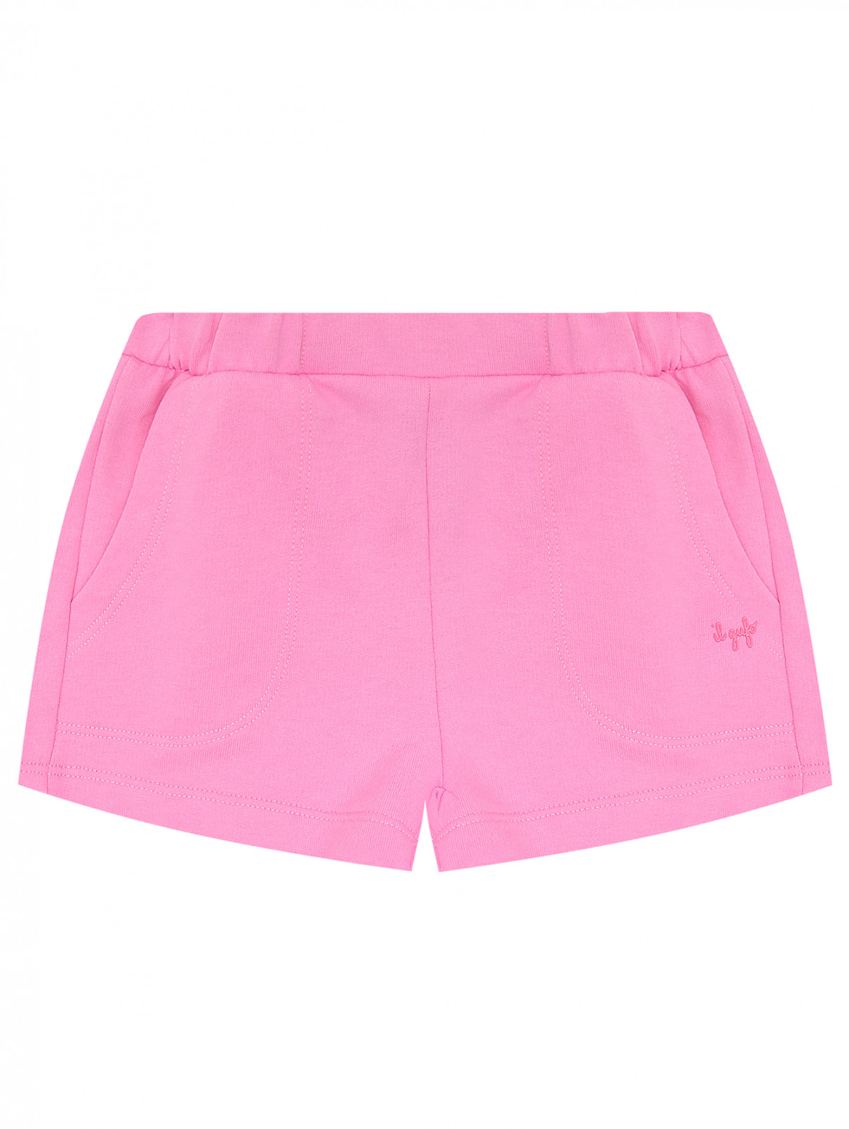 Хлопковые шорты на резинке Il Gufo  –  Общий вид  – Цвет:  Розовый