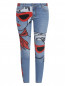 Укороченные джинсы с вышивкой Ermanno Scervino  –  Общий вид