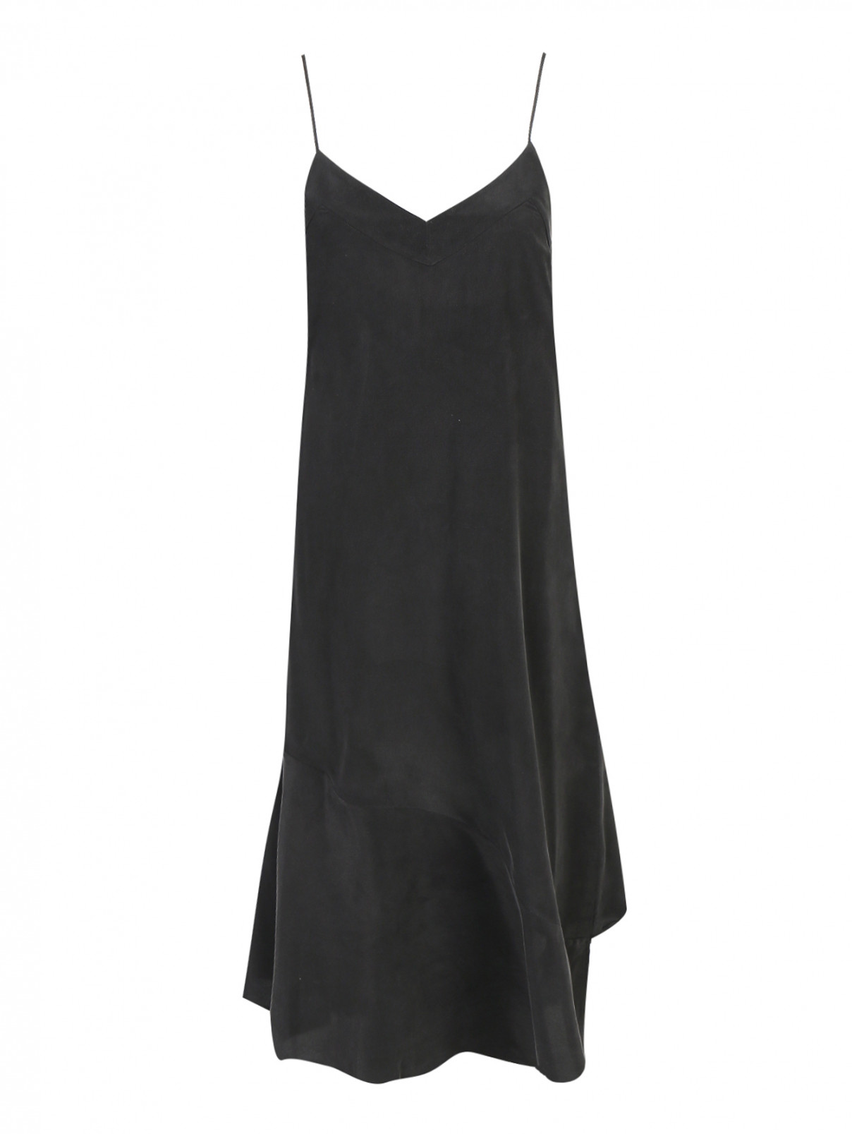 Платье- комбинация из шелка Equipment  –  Общий вид  – Цвет:  Серый