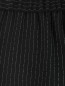 Укороченные брюки из шерсти зауженного кроя с узором "полоска" Moschino Boutique  –  Деталь1