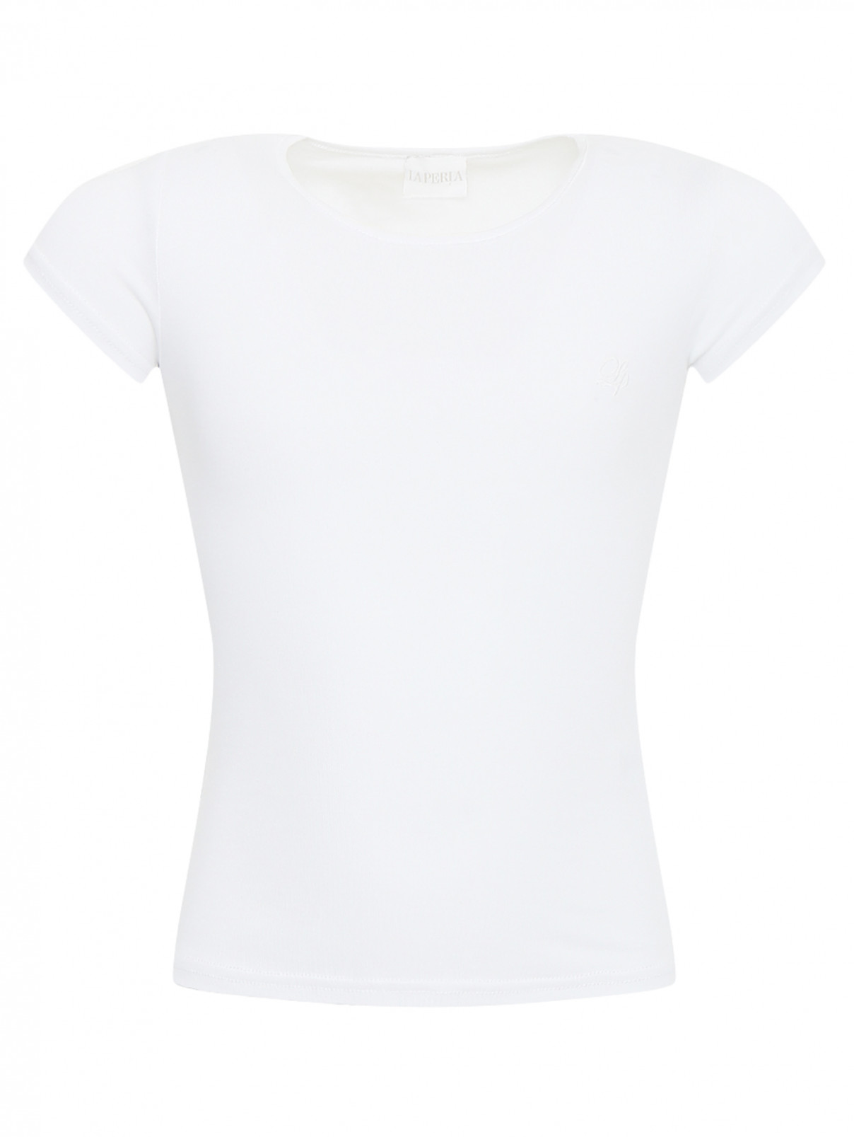 Базовая футболка из хлопка La Perla  –  Общий вид  – Цвет:  Белый