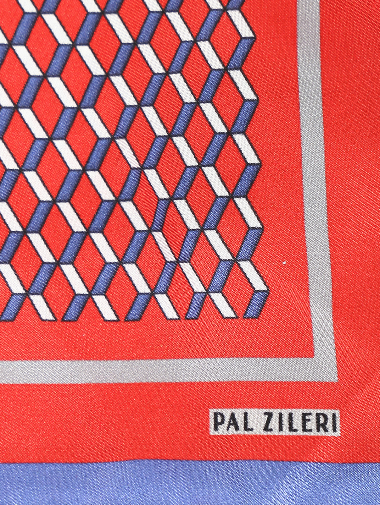 Платок из шелка с узором Pal Zileri  –  Деталь  – Цвет:  Красный