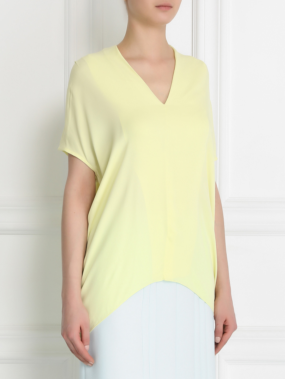 Топ с "V-образным" вырезом Kira Plastinina  –  Модель Верх-Низ  – Цвет:  Желтый