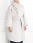 Пальто из шерсти и альпаки с поясом Marina Rinaldi  –  Модель Верх-Низ