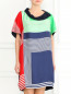 Платье-мини из шелка с графическим узором Isola Marras  –  Модель Верх-Низ