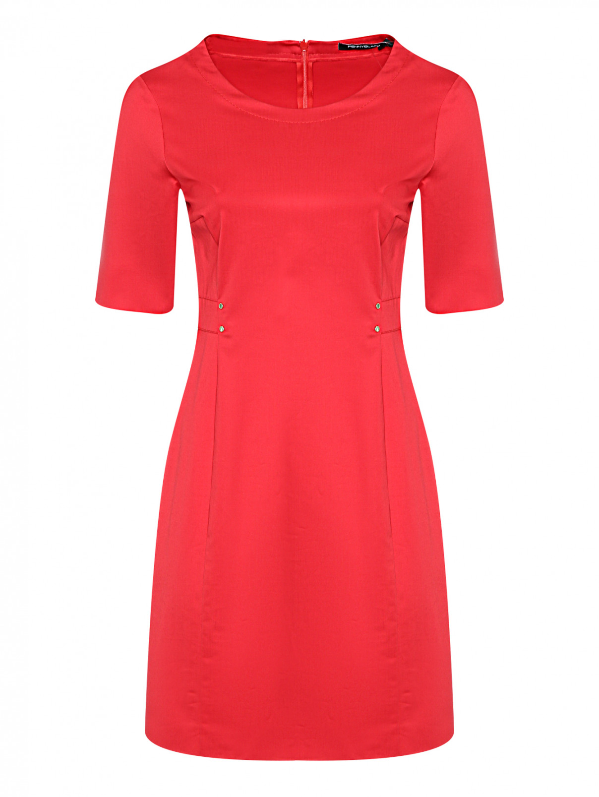 Платье из хлопка с короткими рукавами PennyBlack  –  Общий вид  – Цвет:  Красный
