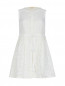 Платье из хлопка и льна с кружевной вставкой Ermanno Scervino  –  Общий вид