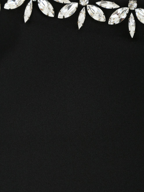 Платье из шелка свободного кроя декорированное кристаллами - Деталь