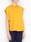 Блуза из хлопка с короткими рукавами Alberta Ferretti  –  МодельВерхНиз