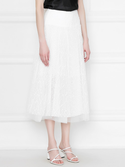 Юбка из сетки с вышивкой Ermanno Scervino - МодельВерхНиз