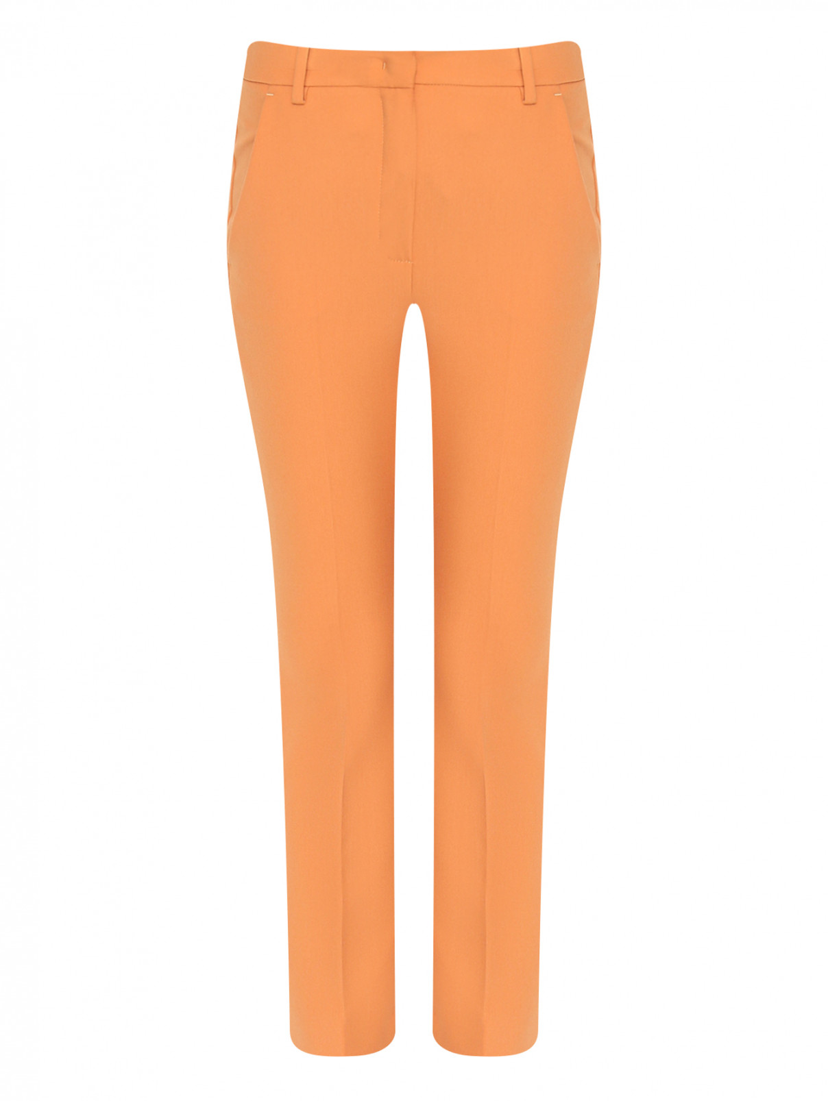 Брюки зауженного кроя с карманами Weekend Max Mara  –  Общий вид  – Цвет:  Оранжевый