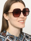 Солнцезащитные очки в оправе из пластика Max Mara  –  МодельОбщийВид