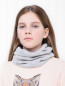 Однотонный шарф-снуд из шерсти ro.ro  –  МодельВерхНиз