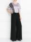 Широкие брюки на резинке прямого кроя Marina Rinaldi  –  Модель Общий вид