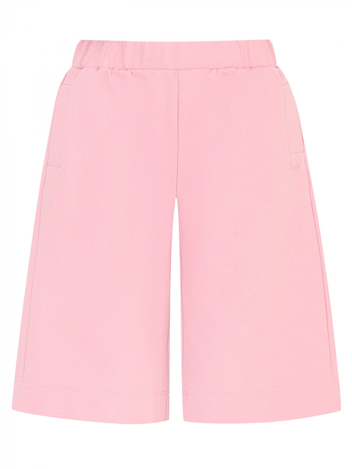Шорты на резинке с карманами Il Gufo  –  Общий вид  – Цвет:  Розовый