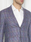 Пиджак однобортный из шерсти и шелка с узором "клетка" Pal Zileri  –  МодельОбщийВид1