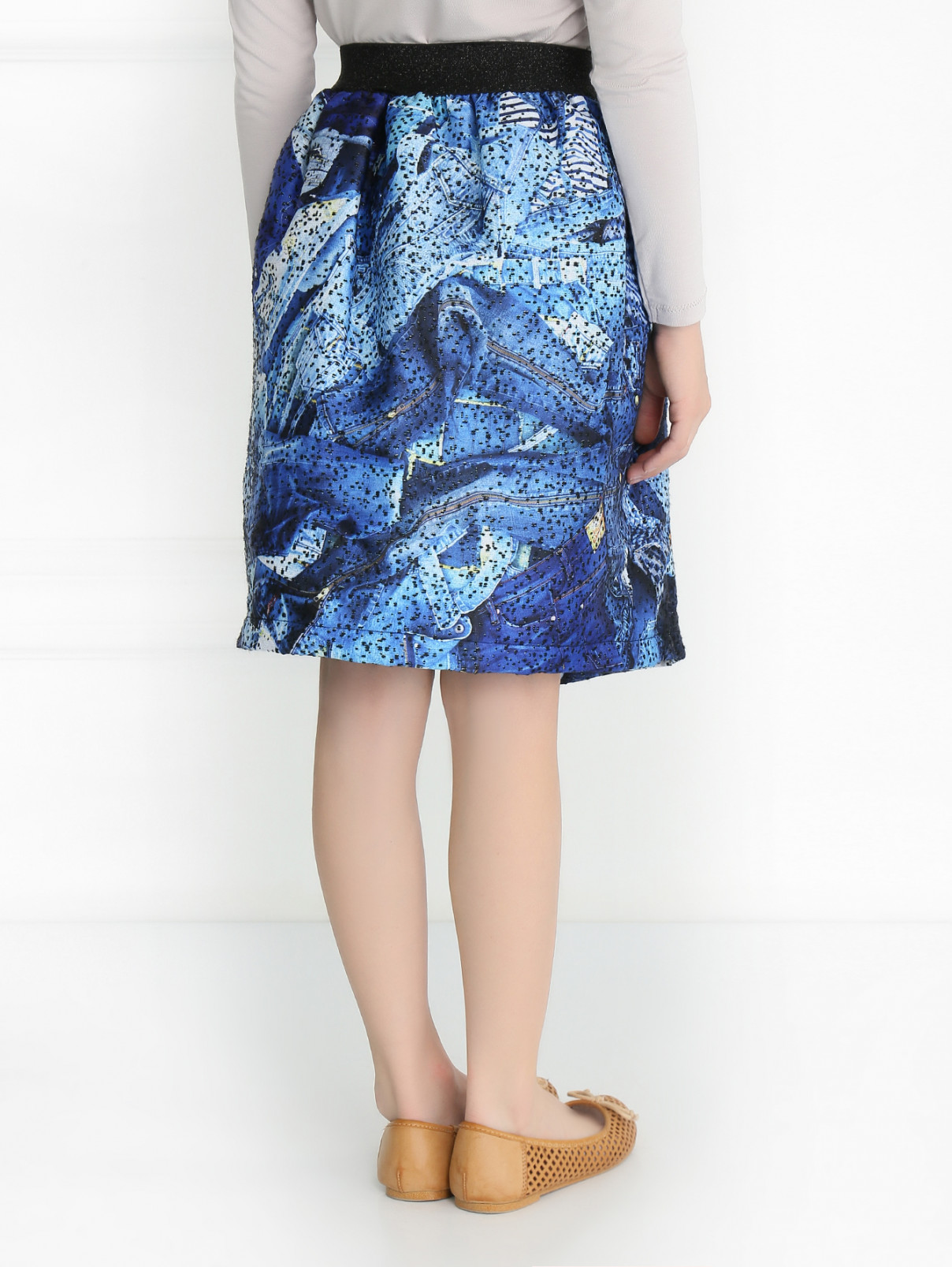 Пышная юбка с узором Junior Gaultier  –  Модель Верх-Низ1  – Цвет:  Синий