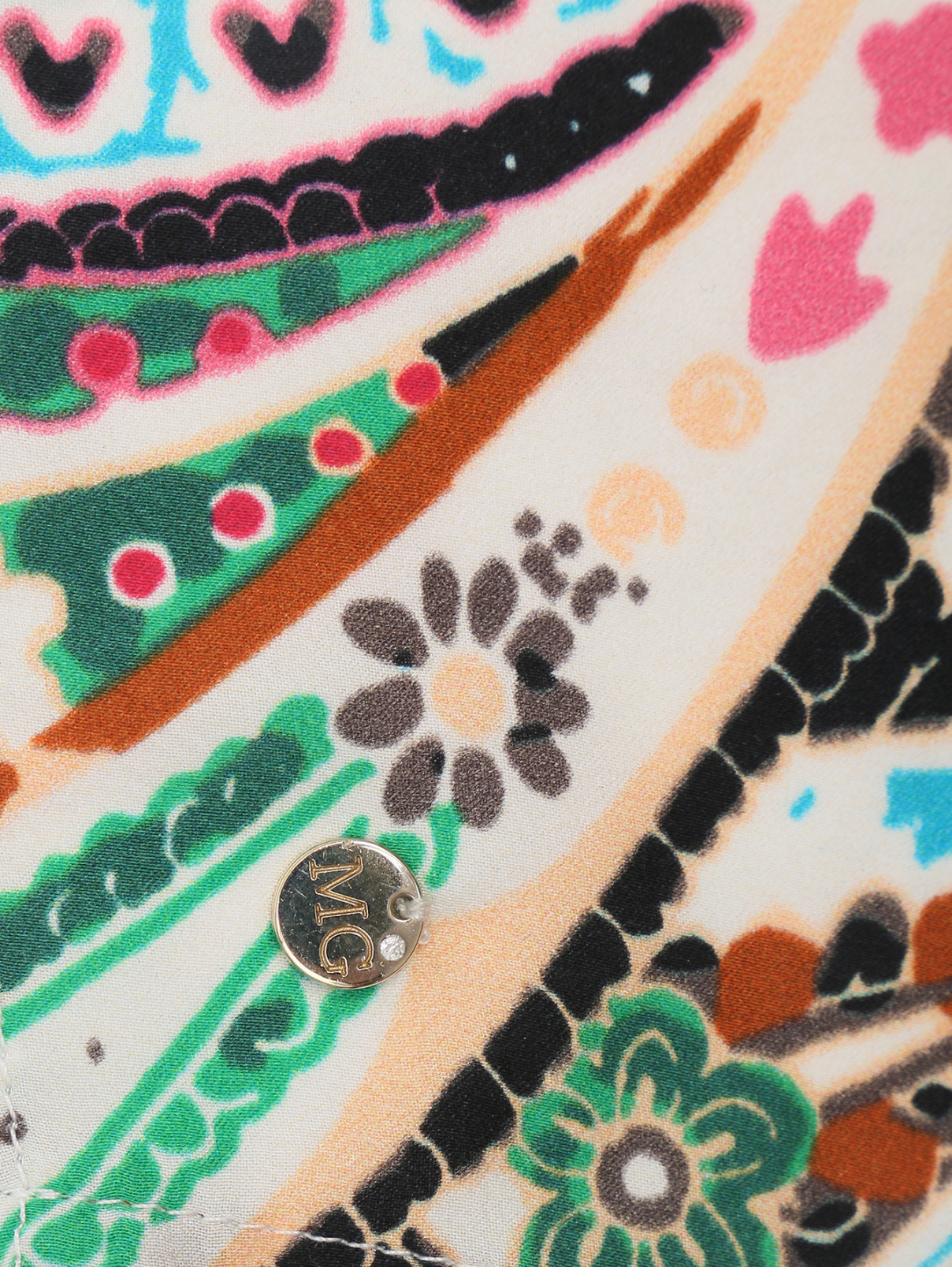 Платье из набивного шелка с ассиметричным подолом Miss Grant  –  Общий вид  – Цвет:  Мультиколор