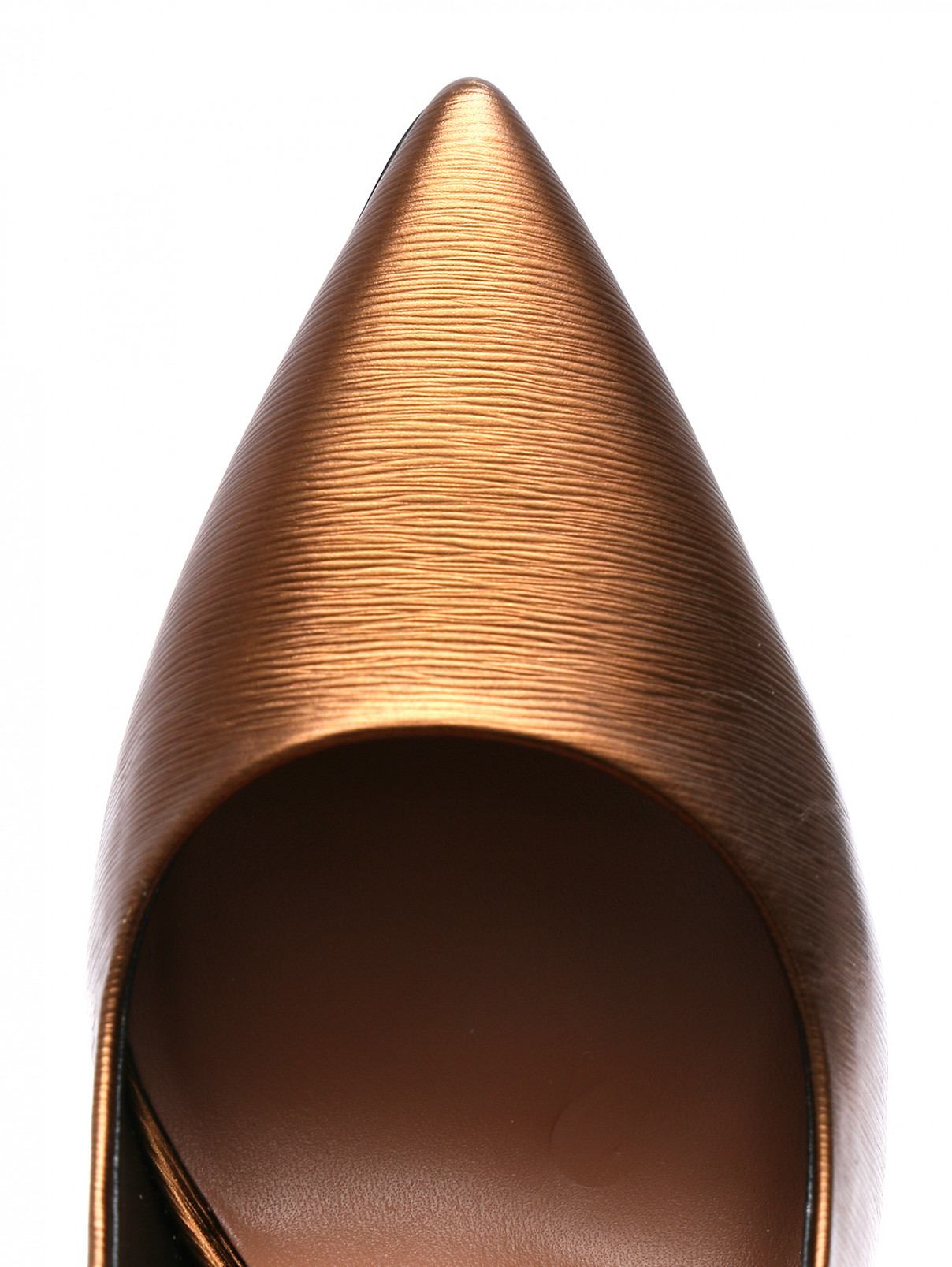 Туфли из фактурной кожи Max&Co  –  Обтравка4  – Цвет:  Металлик
