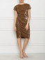 Платье из вискозы со сборками Marina Rinaldi  –  МодельОбщийВид