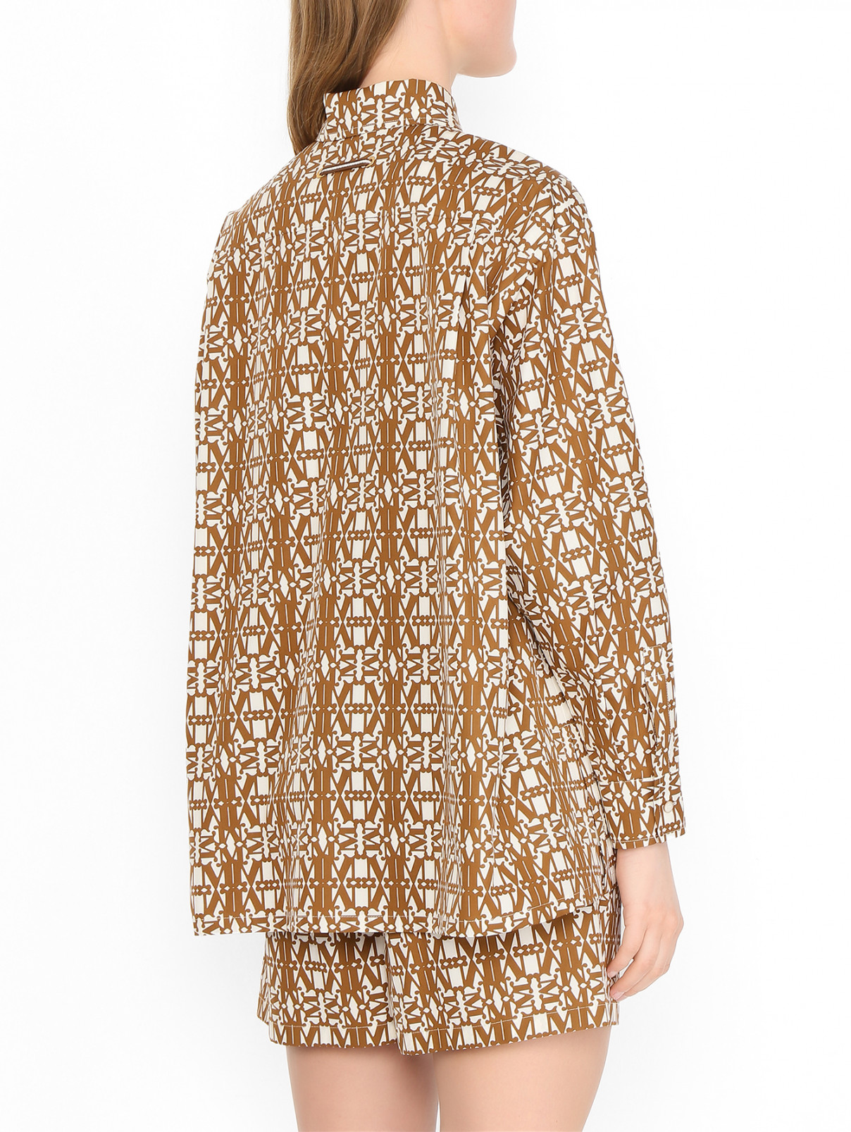 Блуза из хлопка Max Mara  –  МодельВерхНиз1  – Цвет:  Коричневый