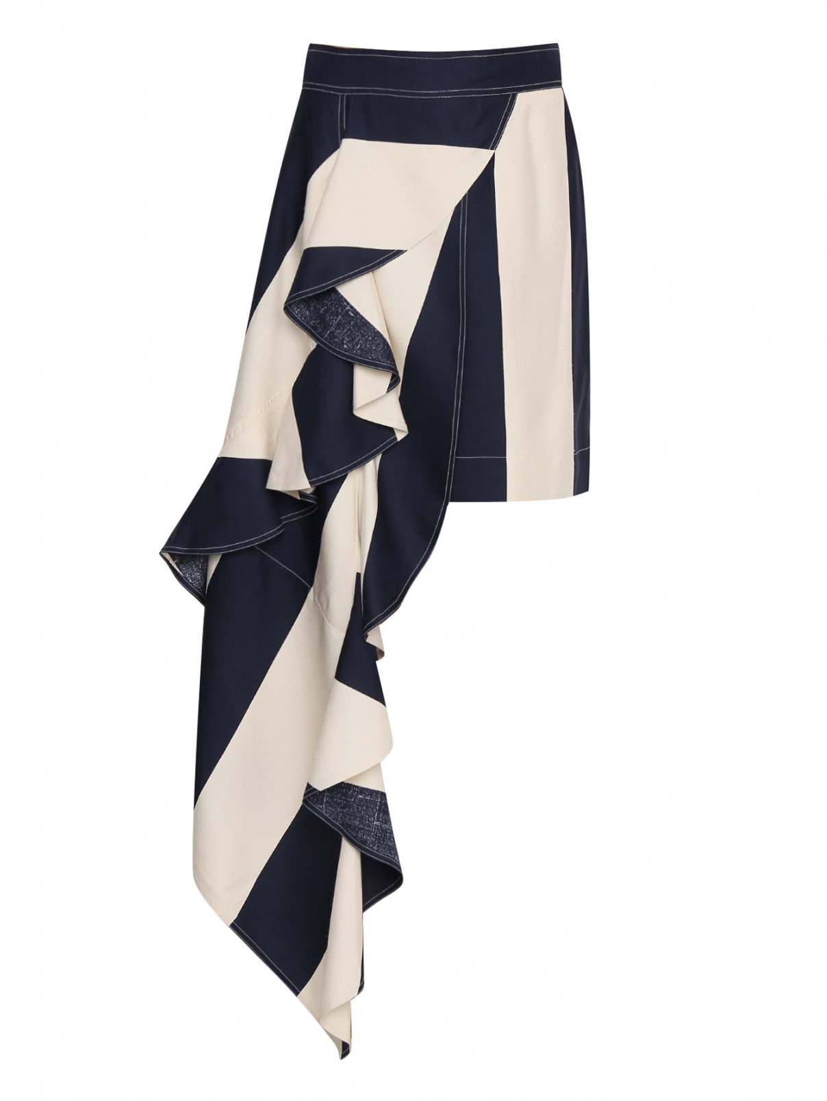 Юбка из шелка ассиметричного кроя Calvin Klein 205W39NYC  –  Общий вид  – Цвет:  Узор