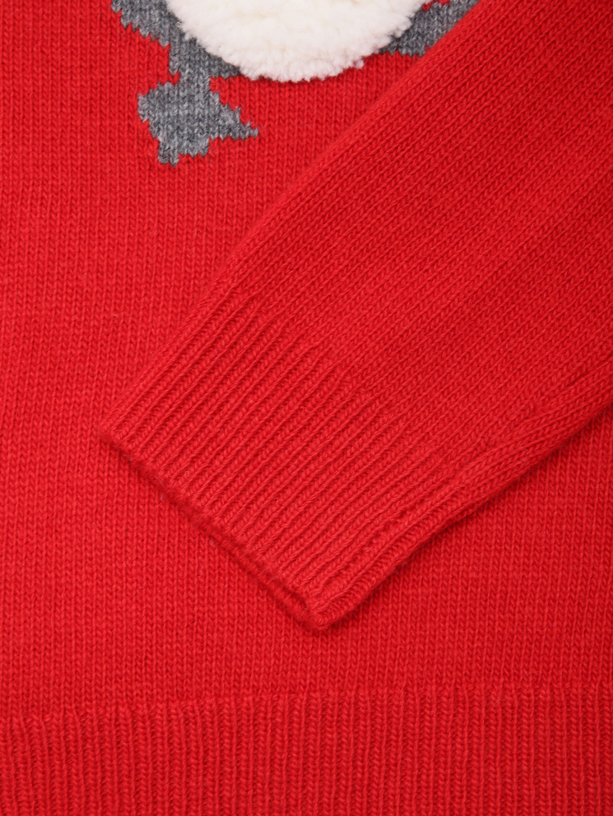Джемпер из шерсти с аппликацией Il Gufo  –  Деталь1  – Цвет:  Красный