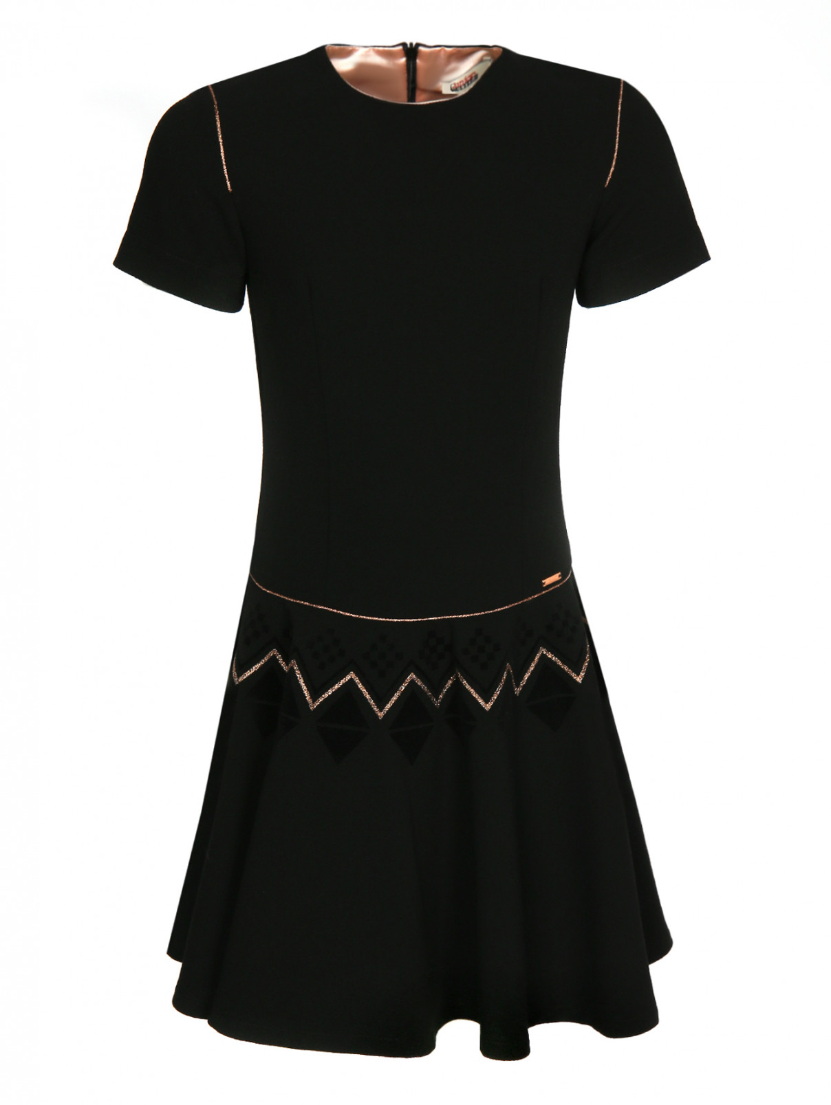Платье на заниженной талии Junior Gaultier  –  Общий вид  – Цвет:  Черный