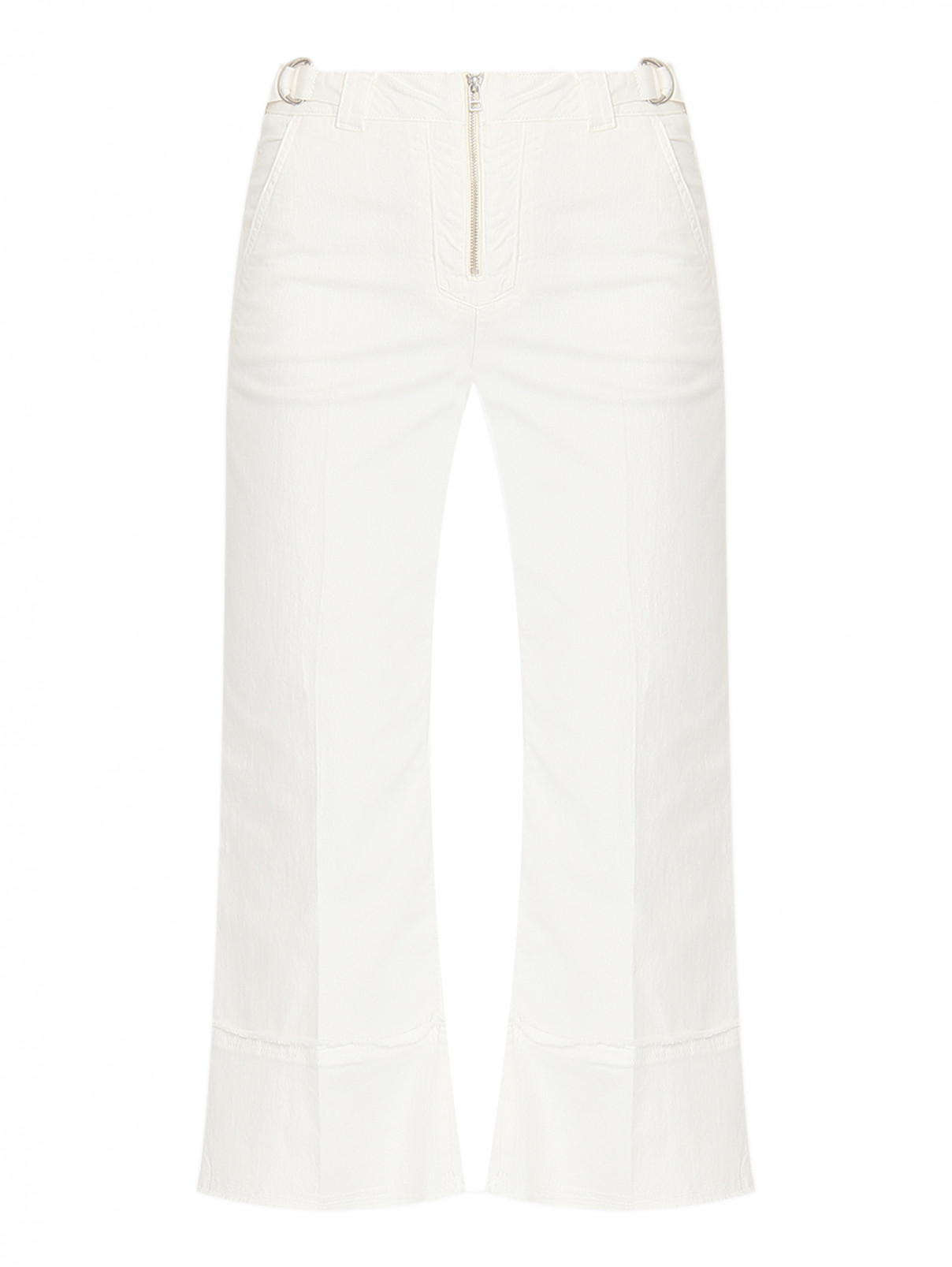 Укороченные джинсы из хлопка Max&Co  –  Общий вид  – Цвет:  Белый