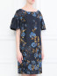 Платье из шелка с цветочным узором Alberta Ferretti  –  Модель Верх-Низ