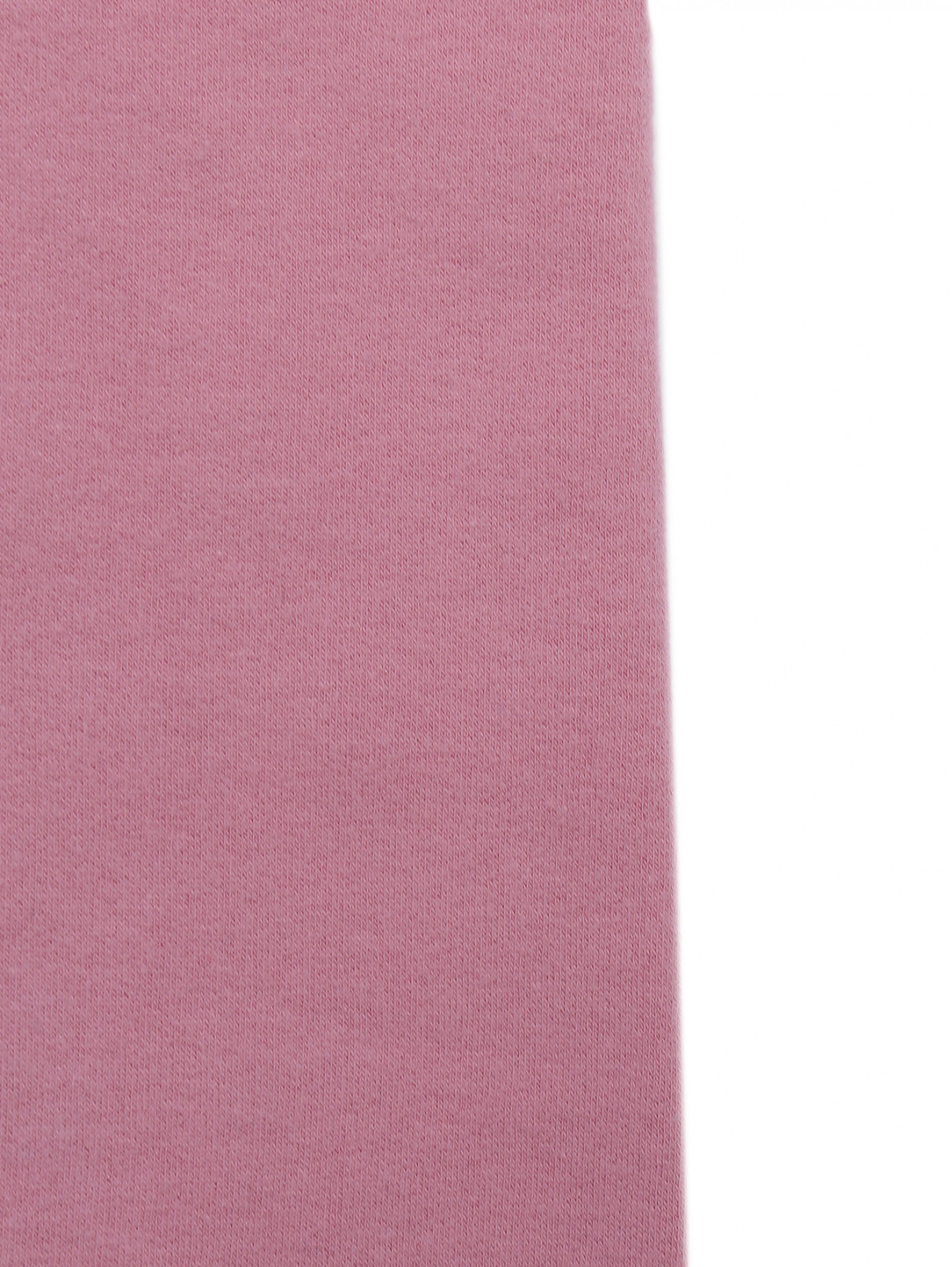 Леггинсы из хлопка однотонные Il Gufo  –  Деталь1  – Цвет:  Розовый