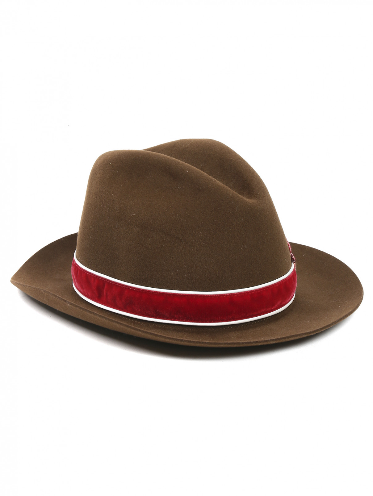 Шляпа из шерсти с аппликацией Ermanno Scervino  –  Общий вид  – Цвет:  Коричневый