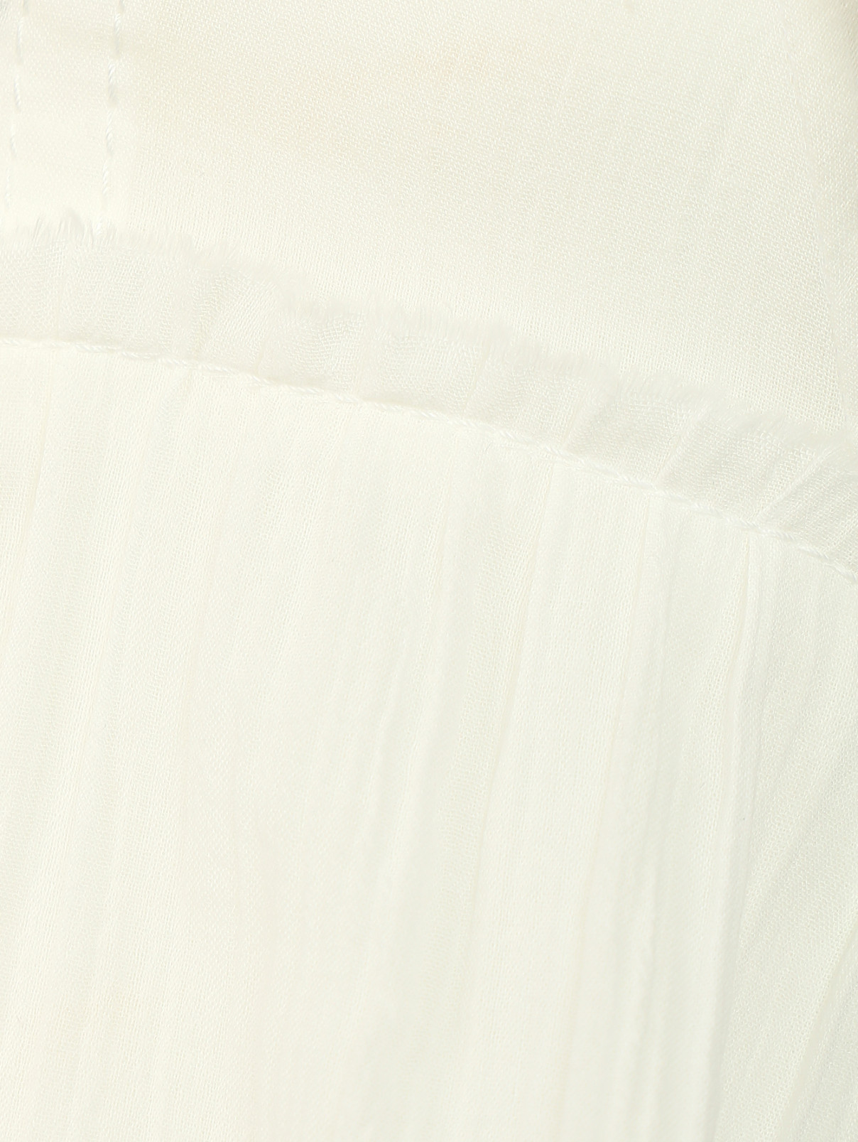 Платье из хлопка с декором Sonia Rykiel  –  Деталь  – Цвет:  Белый