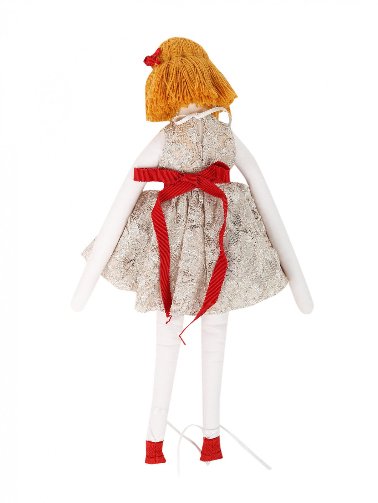 Кукла-тильда в кружевном платье MiMiSol  –  Общий вид  – Цвет:  Мультиколор