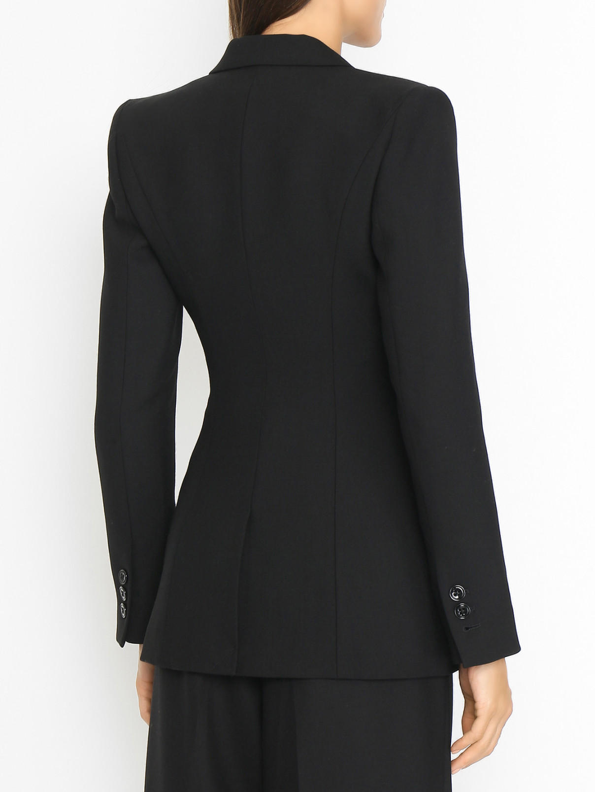 Пиджак из смешанной шерсти с карманами Dorothee Schumacher  –  МодельВерхНиз1  – Цвет:  Черный