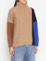 Шерстяной свитер в стиле колорблок Weekend Max Mara  –  МодельВерхНиз