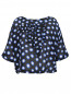 Блуза из хлопка и шелка с узором "горох" Moschino Boutique  –  Общий вид