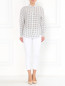 Блуза из льна с узором "горох" Burberry  –  Модель Общий вид