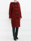 Пальто из мохера и шерсти с накладными карманами и контрастной отделкой Stella Jean  –  Модель Общий вид
