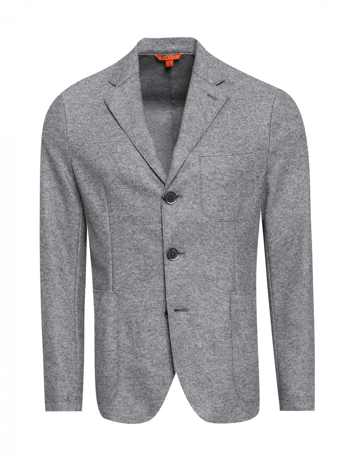 Пиджак однобортный с боковыми карманами Barena  –  Общий вид  – Цвет:  Серый